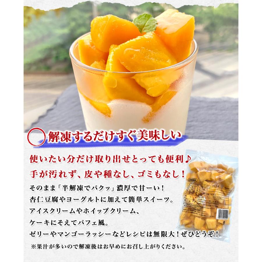 冷凍マンゴー 500g 日本食研 業務用 マンゴー 糖度12度以上 アップルマンゴー タイ フルーツ 果物 スイーツ 冷凍便 ギフト 敬老の日 お取り寄せグルメ 食品