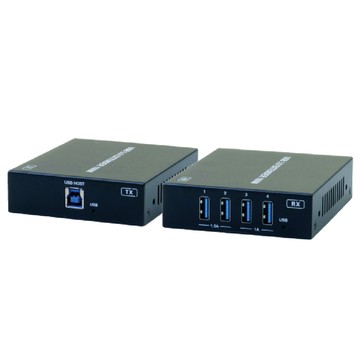 HANWELL 昌運監視器 UEP3100-4C USB3.2訊號CAT.6A 延長器(內建 4埠 USB Hub)