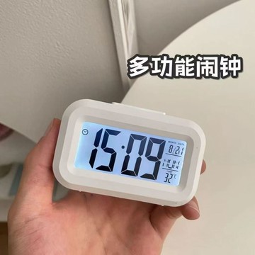 ❤️臺灣出貨❤️鬧鐘學生用帶夜光牀頭簡約創意電子鐘多功能小時鐘宿舍鬧鈴貪睡鍾