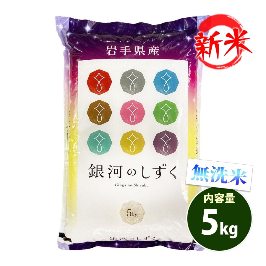 新米 お米 5kg 送料別 無洗米 銀河のしずく 岩手県産 令和5年産 1等米 お米 5キロ 食品