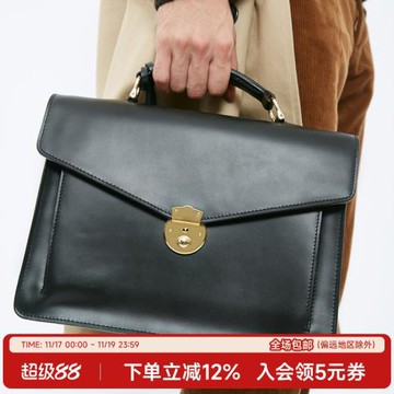 玩兒·布魯克林 New York City系列 美式復古手拎斜挎皮質公文包