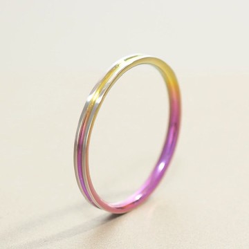 純鈦戒指 決心 秋色