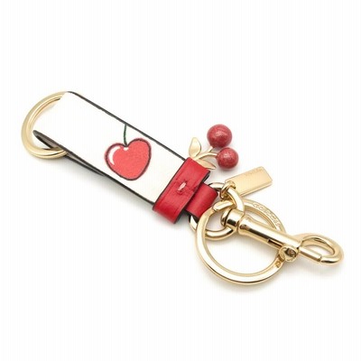 未使用 COACH トリガー スナップ バッグ チャーム・チェリー プリント 公式】コーチアウトレット | トリガー スナップ バッグ チャーム