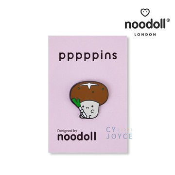 【noodoll】琺瑯別針｜Ricekinoko 香菇娃娃
