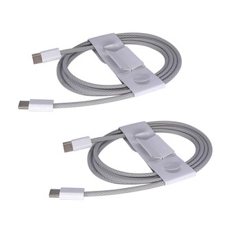 好拾選物 絢彩編織TYPEC雙頭60W充電線/數據線 100cm 買一送一