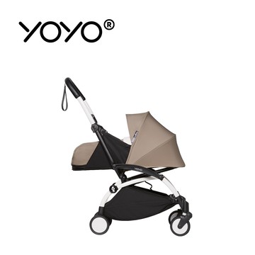 Stokke - YOYO² 法國 0+ 推車組合(含車架)-白色車架+卡其色