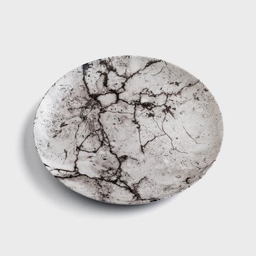 【WAGA】 地語 銀雪松枝 20cm 骨瓷圓盤│單品