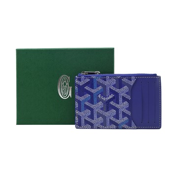 GOYARD BOURBON 拉鍊卡夾-藍紫羅蘭