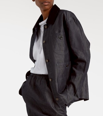 Prada Cotton and linen chambray jacket
