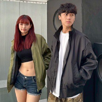 【AMERO】男裝 女裝 立領飛行外套 雙拉鍊 短版 情侶裝