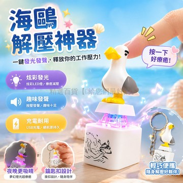台灣出貨✨ 充電 發光 鳥形 鑰匙扣 按壓 發聲 解壓 掛件 情侶禮物