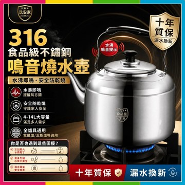 隔日🔥現貨免運🚀316不銹鋼水壺 煮水壺 燒水壺 笛音壺 茶壺 316不銹鋼燒水壺 鳴音壶 大水壺 304熱水壺預購