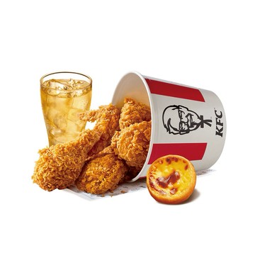 【肯德基】 咔啦脆雞5塊+蛋撻綠茶 全家餐 好禮即享券