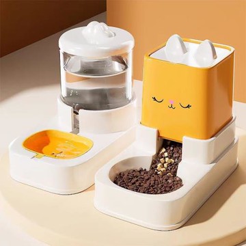 貓碗狗碗貓食盆貓咪貓糧自動喂食喂水器飲水一體機雙碗喂貓神器