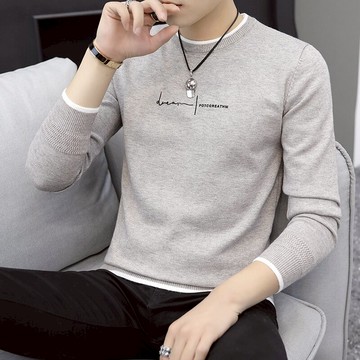 春秋季男士長袖T恤潮牌百搭衣服潮流薄款打底衫秋衣內搭春裝上衣