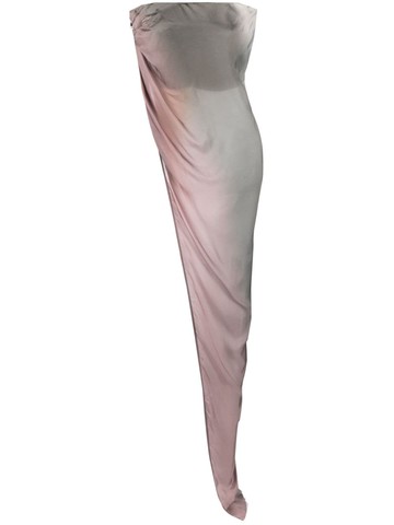 Rick Owens - Lido ombré-effect asymmetric top - women - Polyamide/Spandex/Elastane/Cupro - 40 - Grey