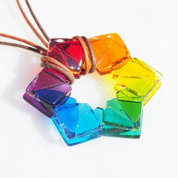 【Special】結晶玻璃彩虹項鍊【接單製作】