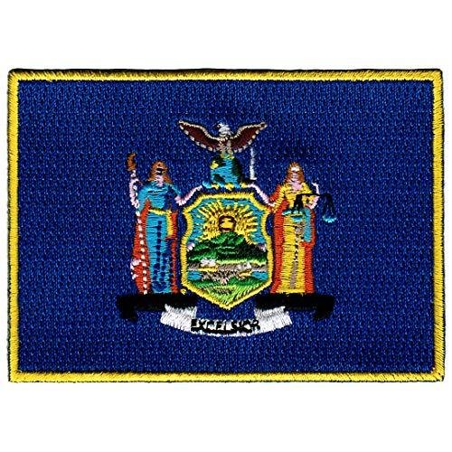 新しいYork State Flag刺繍パッチアイロンNYエンブレム