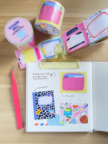 紙品愛好者紙質貼紙捲 4cm x 5cm