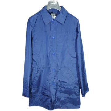 Jil Sander 15SS春夏輕薄飄逸感藍色可拆卸帽風廓形衣 IT48