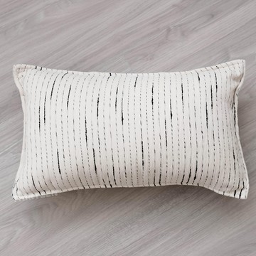 thirteen 拾參家居 小香風雪尼爾抱枕套 簡約時尚 柔軟舒適 可拆洗  50 x 30cm  1個  白色 + 黑色