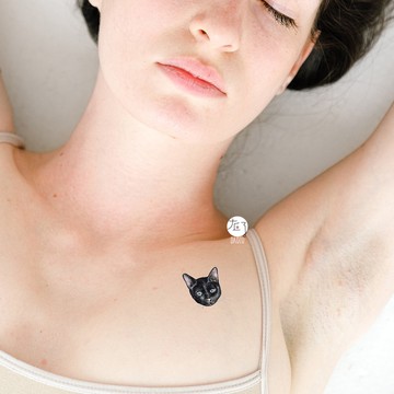 微刺青 三色貓咪可愛動物👑大邱紋身👑【T08Z】新 小清新 假刺青輕紋身 防水 紋身 刺青 貼紙 T08