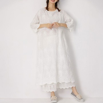 刺繡寬鬆休閒洋裝628362