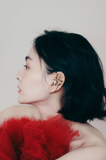 COR-DATE / 星星與葉耳骨夾 / 左耳