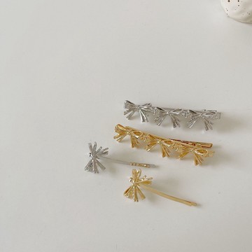 ▪NANA▪Y12 日韓流行 氣質 蝴蝶結 設計款 百搭髮飾 髮夾 一字夾 鴨嘴夾