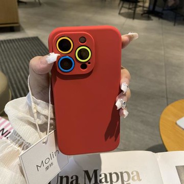 適用iphone16Promax手機殼新款高級液態硅膠16Pro鏡頭保護套15Pro手機套全包防摔13純色簡約14Pro外殼薄軟糯