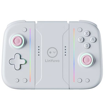 LinYuvo switch joy con機械按鍵后包膠七彩燈宏功能藍牙游戲手柄