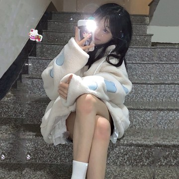 冬季潮牌羊羔毛棉服外套女夾棉加厚設計感小眾愛心立領情侶棉衣