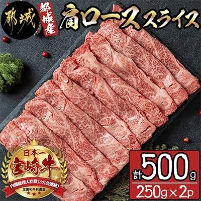 ふるさと納税 都城市 都城産宮崎牛肩ローススライス250g×2