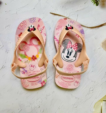 havaianas 哈瓦士 巴西人字拖 兒童款/寶寶款 Slim disney 粉米妮 涼鞋 拖鞋 夾腳拖 海灘鞋＊夏日微風＊