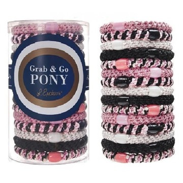 L. Erickson 彈力髮圈-Blush 粗款髮圈 桶裝15入 不咬髮 名牌髮圈【南風百貨】