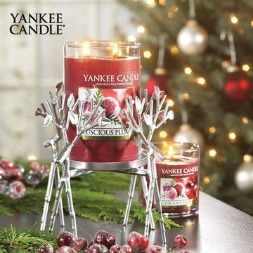 Yankee Candle揚基蠟燭鐵藝燭臺香氛擺件聖誕節麋鹿香薰配件禮品