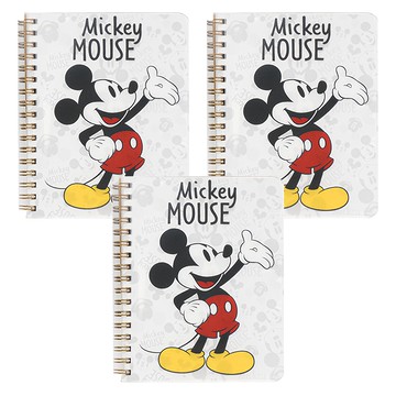 MICKEY MOUSE 米奇 50K PP線圈筆記本  白色  3本