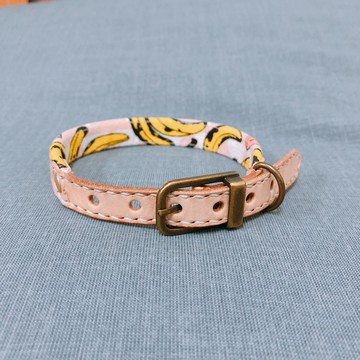 狗 大貓 S號 項圈 仲夏水果派對 西瓜 香蕉 帆布 附鈴鐺