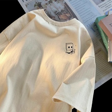 【真！隔日達！】潮牌短袖 男生t恤 美式復古上衣 oversize短tee 加大碼寬鬆衣服 圓領印花t 純棉吸汗透氣T恤