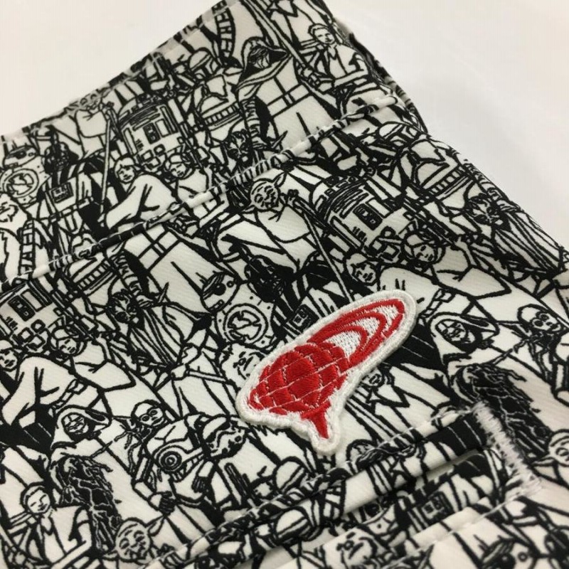 美品】ビームスゴルフ ハーフパンツ 白×黒 スターウォーズ 総柄