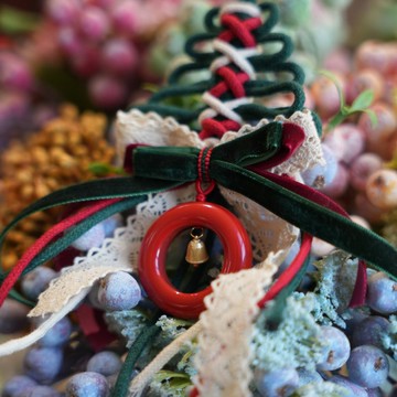 春來圓滿 聖誕氛圍感硃砂 原創設計掛飾 節日高級感禮物