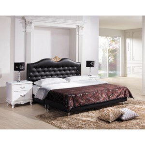 溫妮莎5尺黑色皮床頭片(不含床底)