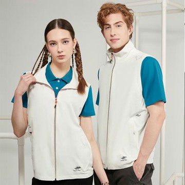 【Londa POLO】單面網裡中性版薄背心(P258401)米白色