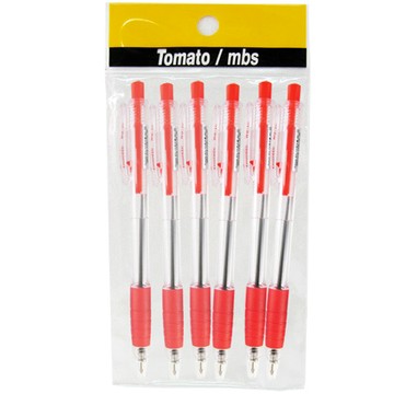 蕃茄牌TOMATO跳動原子筆BA-10/紅色/0.7mm/6入/袋