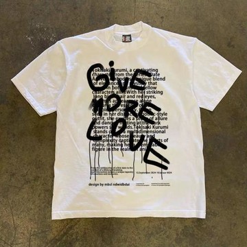 搞錢做慈善 3A260克純棉雙紗！向上俠！重磅情侶女寬松短袖T恤男