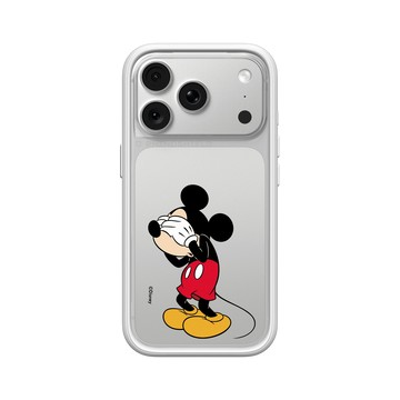iPhone 18 Pro Mod NX -邊框背蓋組合 (相機按鈕) 白 - 迪士尼-米奇 Mickey - 遮眼米奇