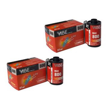 VIBE 135 彩色膠卷負片底片 Max 800 / 富士 柯達 ISO 800 27張 2盒