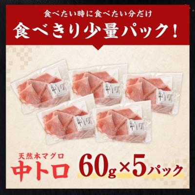 ふるさと納税 室戸市 お刺身ちょこっとパック　天然本まぐろ中トロ5パック15000円