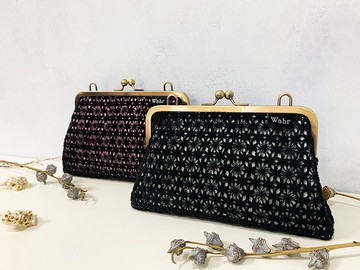 黑蕾絲 口金包 手拿包 側背包 肩背包隨身包 化妝包 後背包