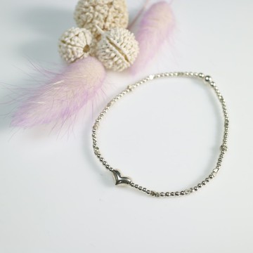 小愛心925純銀手環